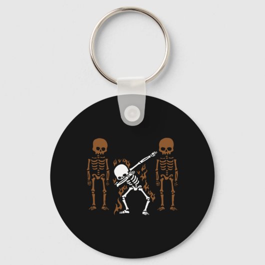 Dabbing Skeleton Dab Dance Halloween-Geschenk Schlüsselanhänger (Vorderseite)