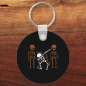 Dabbing Skeleton Dab Dance Halloween-Geschenk Schlüsselanhänger (Vorderseite)