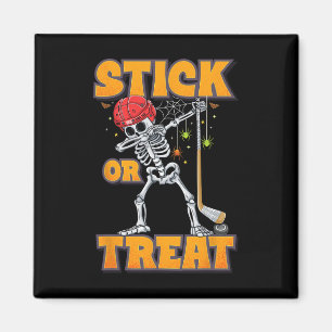 Dabbing Skeleton Eishockey Spieler Halloween Costu Magnet