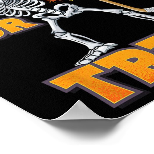 Dabbing Skeleton Eishockey Spieler Halloween Costu Poster (Ecke)