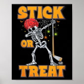 Dabbing Skeleton Eishockey Spieler Halloween Costu Poster (Vorne)