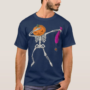 Dabbing Skeleton Funny Halloween Pumpkin Kostüm A T-Shirt