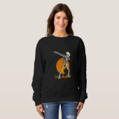 Dabbing Skeleton  Halloween Costume Spooky Season Sweatshirt (Vorne ganz)