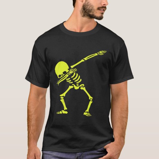 Dabbing Skeleton Halloween Radioactive Skeleton Co T-Shirt (Vorderseite)