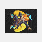 Dabbing Skeleton Headless Pumpkin Dab Dance Boys H Fleecedecke (Vorderseite (Horizontal))