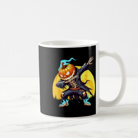 Dabbing Skeleton Headless Pumpkin Dab Dance Boys H Kaffeetasse (Rechts)
