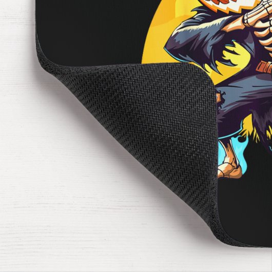 Dabbing Skeleton Headless Pumpkin Dab Dance Boys H Mousepad (Ecke)