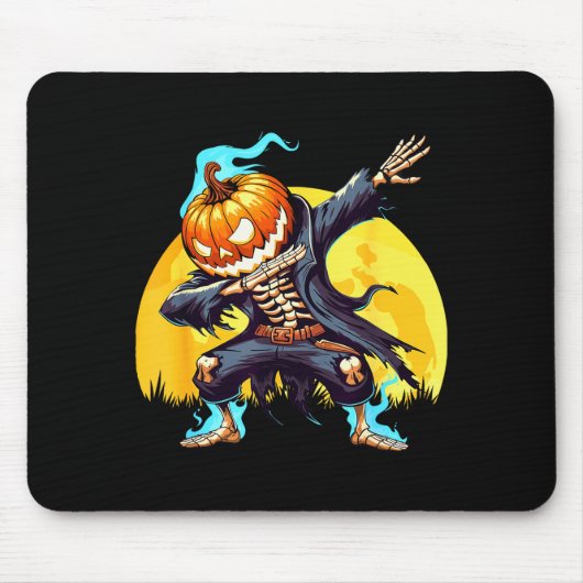 Dabbing Skeleton Headless Pumpkin Dab Dance Boys H Mousepad (Vorne)
