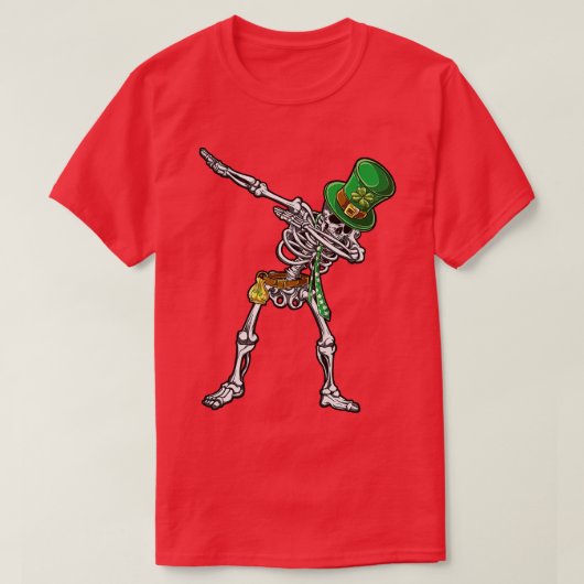Dabbing Skeleton Leprechaun St Patricks Day Kids B T-Shirt (Design vorne)