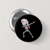 Dabbing Skeleton Nurse Röntgen Halloween T Shirt D Button (Vorne & Hinten)