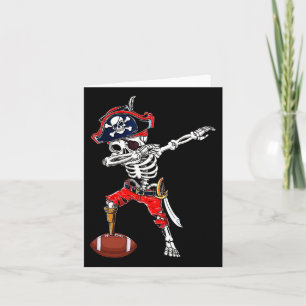 Dabbing Skeleton Pirate and Footll Ll Halloween Co Karte