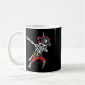 Dabbing Skeleton Pirate Funny Halloween Kinder Jol Kaffeetasse (Links)