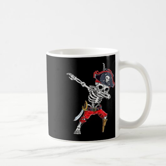 Dabbing Skeleton Pirate Funny Halloween Kinder Jol Kaffeetasse (Rechts)