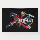Dabbing Skeleton Pirate Halloween Kids Piratenflag Banner (Horizontal)