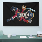 Dabbing Skeleton Pirate Halloween Kids Piratenflag Banner (Messe)
