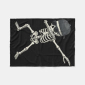 Dabbing Skeleton Pirate Halloween Kids Piratenflag Fleecedecke (Vorderseite (Horizontal))