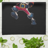 Dabbing Skeleton Pirate Halloween Kids Piratenflag Geschirrtuch (Gefaltet)