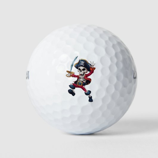 Dabbing Skeleton Pirate Halloween Kids Piratenflag Golfball (Vorderseite)