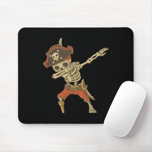 Dabbing Skeleton Pirate Halloween Kids Piratenflag Mousepad (Mit Mouse)