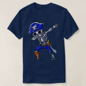 Dabbing Skeleton Pirate Kids Design Halloween Joll T-Shirt (Design vorne)