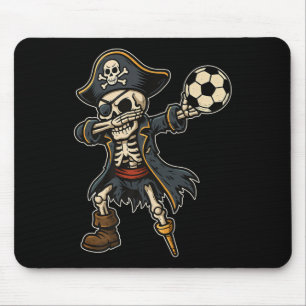 Dabbing Skeleton Pirate Soccer Halloween Pirate Da Mousepad
