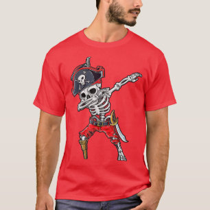 Dabbing Skeleton Pirate T Halloween Kinder Jolly R T-Shirt