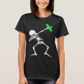 Dabbing Skeleton Rave Dance Party Music T-Shirt (Vorderseite)