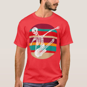 Dabbing Skeleton Rock & Roll Acoustic Gitarre T-Shirt