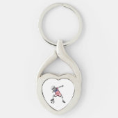 Dabbing Skeleton Soccer Halloween Vereinte Staaten Schlüsselanhänger (Vorderseite)