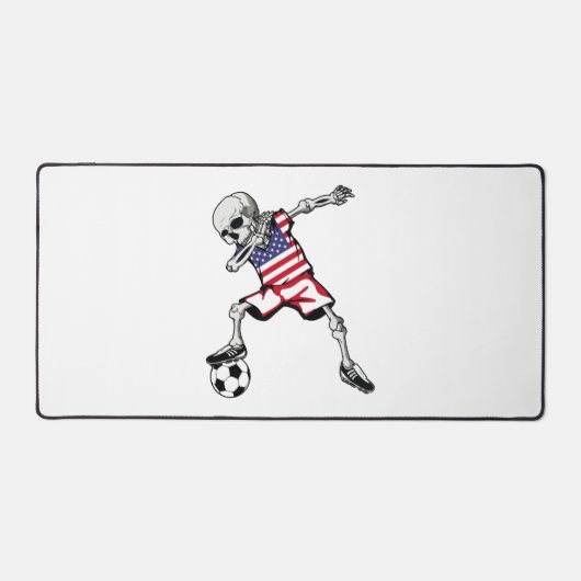 Dabbing Skeleton Soccer Halloween Vereinte Staaten Schreibtischunterlage (Vorderseite)
