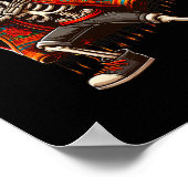 Dabbing Skeleton Sombrero Poncho Cinco De Mayo Mex Poster (Ecke)
