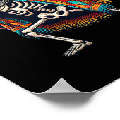 Dabbing Skeleton Sombrero Poncho Cinco De Mayo Mex Poster (Ecke)