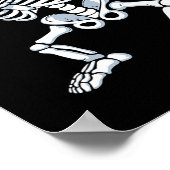Dabbing Skeleton Spooky Dab Dancing Men Kids Boys Poster (Ecke)