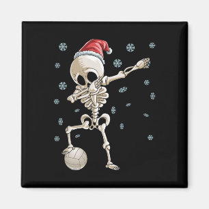 Dabbing Skeleton Volleyball Weihnachtszeit Weihnac Magnet