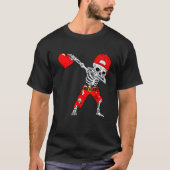 Dabbing Skeleton With Heart Love Valentine's Day B T-Shirt (Vorderseite)