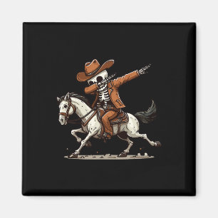 Dabbing-Skelett-Cowboy-Halloween-Kinderkostüm Jung Magnet