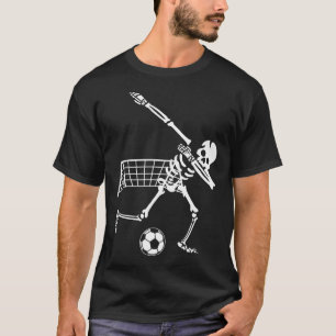 Dabbing-Skelett-Fußball-Humor-Lustiges-Halloween-G T-Shirt