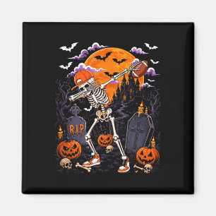 Dabbing-Skelett-Halloween-Kostüm-Fußballspieler Magnet