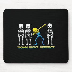 Dabbing Skelett nach rechts perfekt Down-Syndrom Mousepad