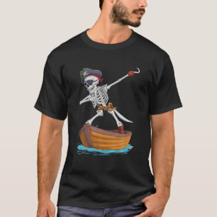Dabbing-Skelett-Pirat-Halloween-gruseliger-fröhlic T-Shirt