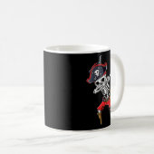 Dabbing-Skelett-Pirat Kaffeetasse (VorderseiteRechts)