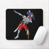 Dabbing-Skelett-Pirat  Mousepad (Mit Mouse)