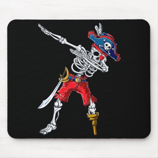 Dabbing-Skelett-Pirat Mousepad (Vorne)