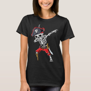 Dabbing-Skelett-Pirat T-Shirt