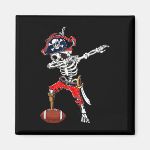 Dabbing-Skelett-Pirat und Fuß-Ll-Halloween-Verklei Magnet