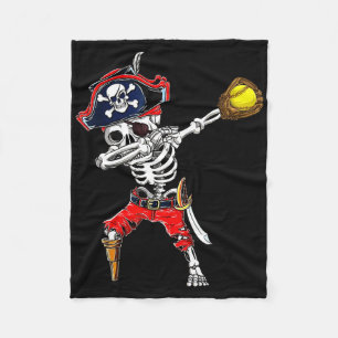 Dabbing-Skelett-Pirat und Softll Ll Halloween Co Fleecedecke