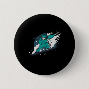 Dabbing Skelett Snowboarder Snowboard Snowboardin Button