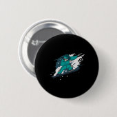 Dabbing Skelett Snowboarder Snowboard Snowboardin Button (Vorne & Hinten)