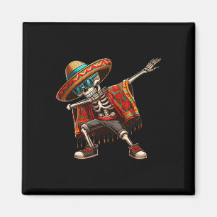 Dabbing-Skelett-Sombrero-Poncho-Cinco-De-Mayo-Mexi Magnet