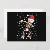Dabbing Skelett Weihnachten Postkarte (Vorne/Hinten)